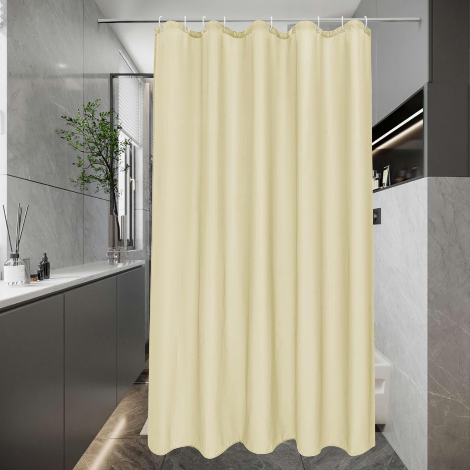 DUSCHVORHANG Beige 120 x 200 cm Schnelltrocknend Wasserdicht - Beige, Textil (120/200cm)