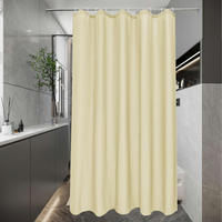 DUSCHVORHANG Beige 120 x 200 cm Schnelltrocknend Wasserdicht - Beige, Textil (120/200cm)