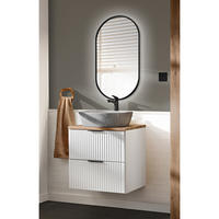 BADMÖBEL-SET 2-TLG. Adelaide-56 - Weiß, Holzwerkstoff (61/200/47cm) - Lomado