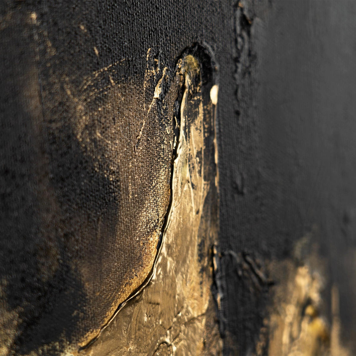 GEMÄLDE Goldene Fragmente Schattenfugenrahmen Gold 60x40 cm - Goldfarben, Holz (60/40cm) - YS-art gallery