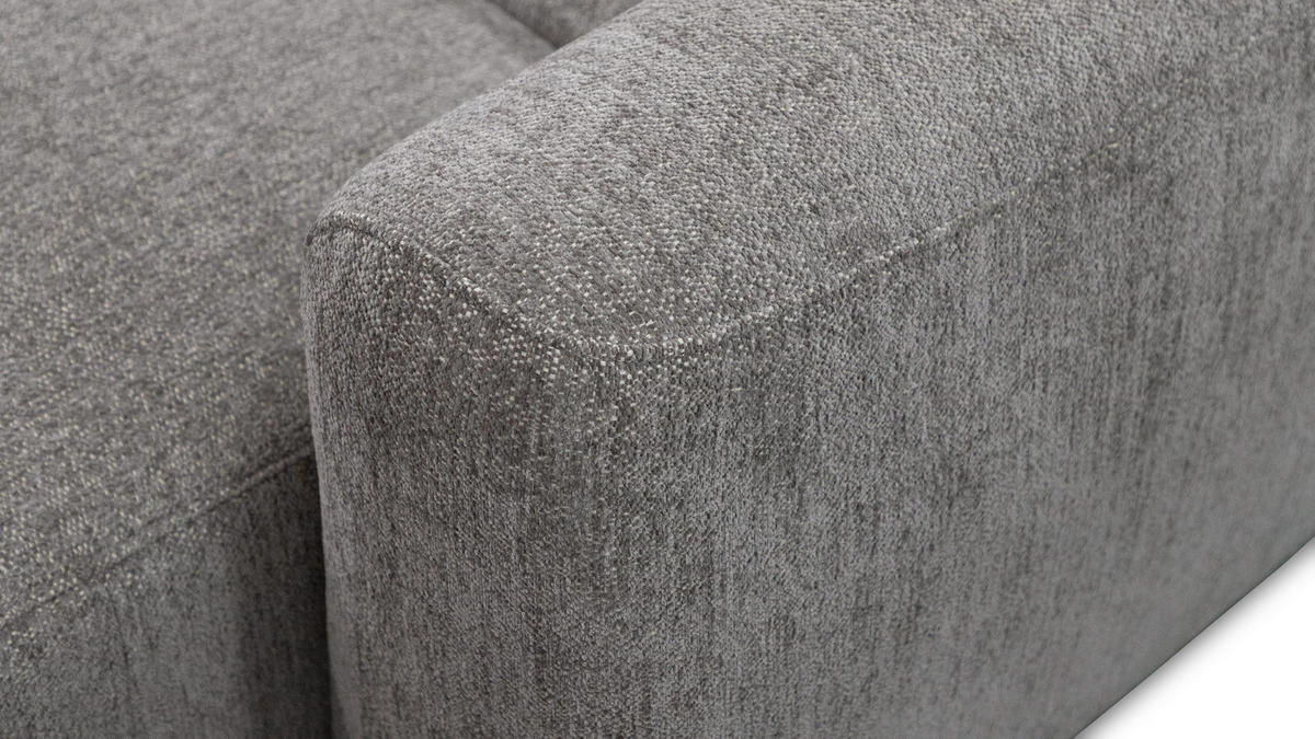 ECKSOFA NERO 4-Sitzer, platingrau - Schwarz/Grau, Holz/Textil (272/81/159cm) - Courtois Laville