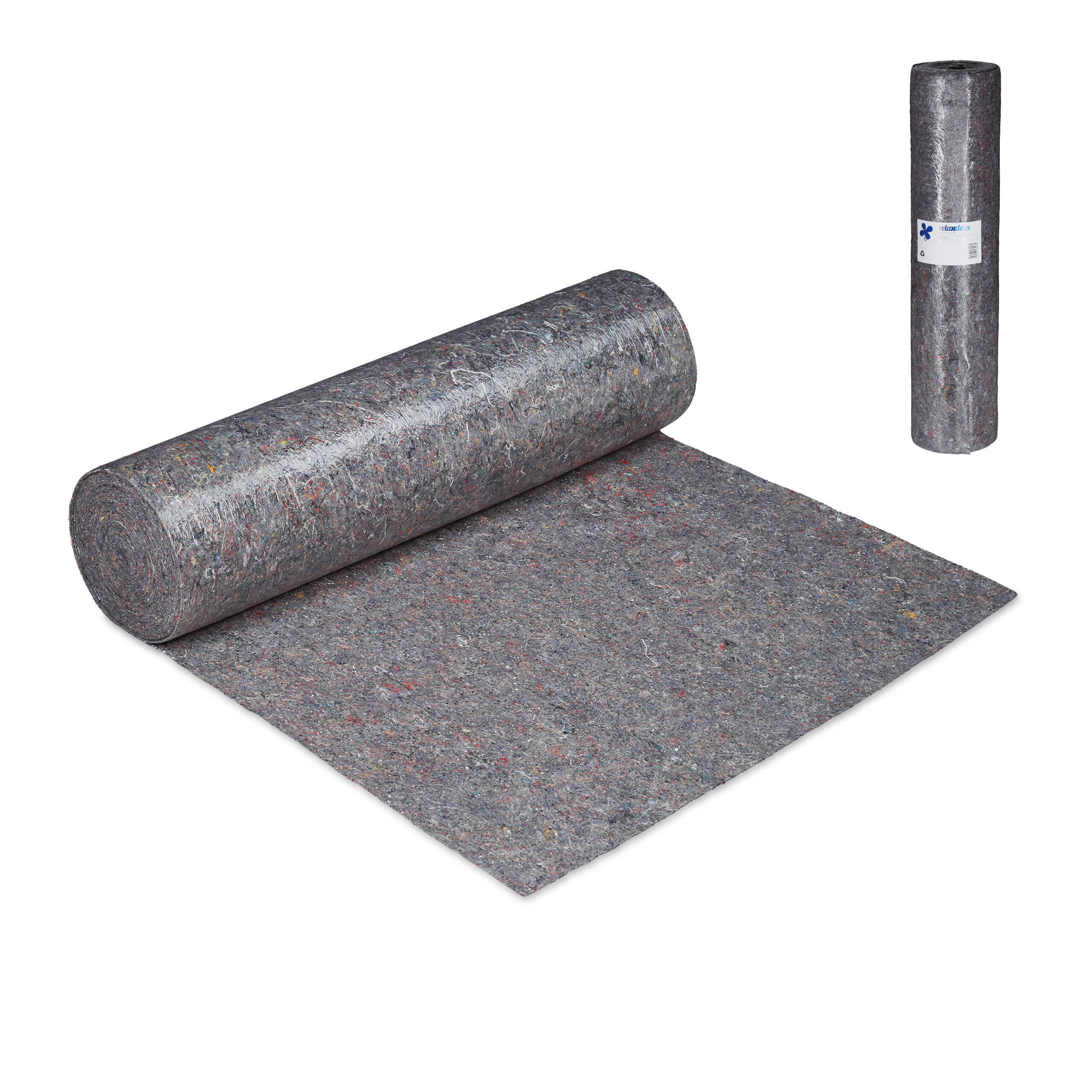 MALERVLIES Grau selbsthaftend 1x50 m - Grau, Kunststoff/Textil - Relaxdays