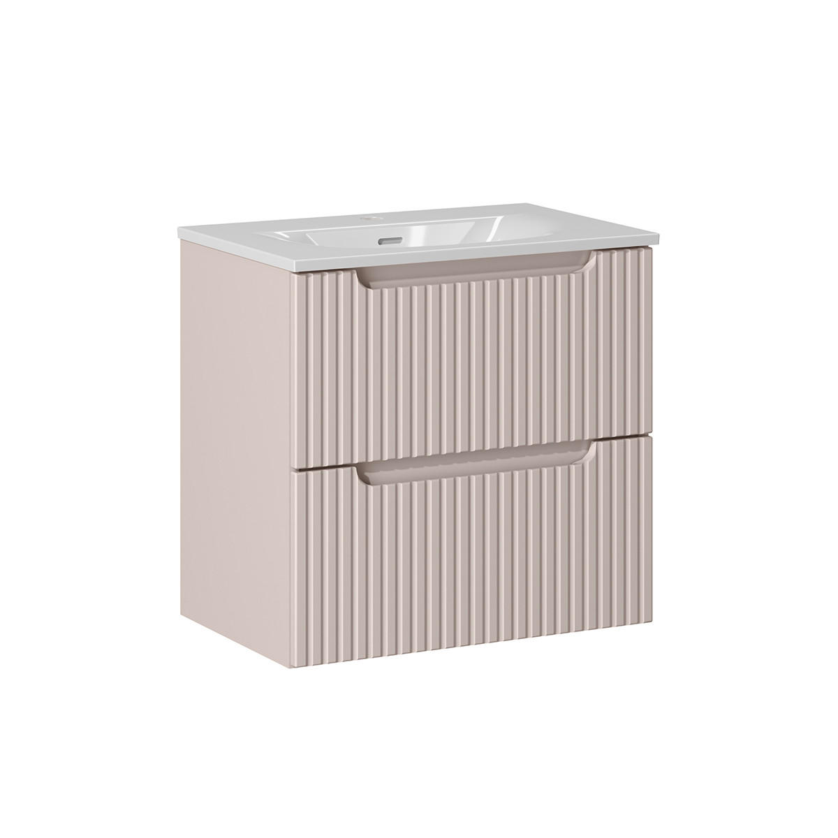 BADMÖBEL 60cm Riva 2er-Set Kaschmir - Beige, Holzwerkstoff (60/57/40cm) - Petits-meubles