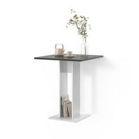 ESSTISCH Regusa Weiß/Anthrazit 65 x 78 cm - Anthrazit/Weiß, Holzwerkstoff (65/65/78cm) - Livinity®