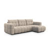 ECKSOFA CLOUDI 4-Sitzer rechts, beige - Beige/Schwarz, Holz/Textil (294/160cm) - Courtois Laville
