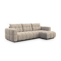 ECKSOFA CLOUDI 4-Sitzer rechts, beige - Beige/Schwarz, Holz/Textil (294/160cm) - Courtois Laville