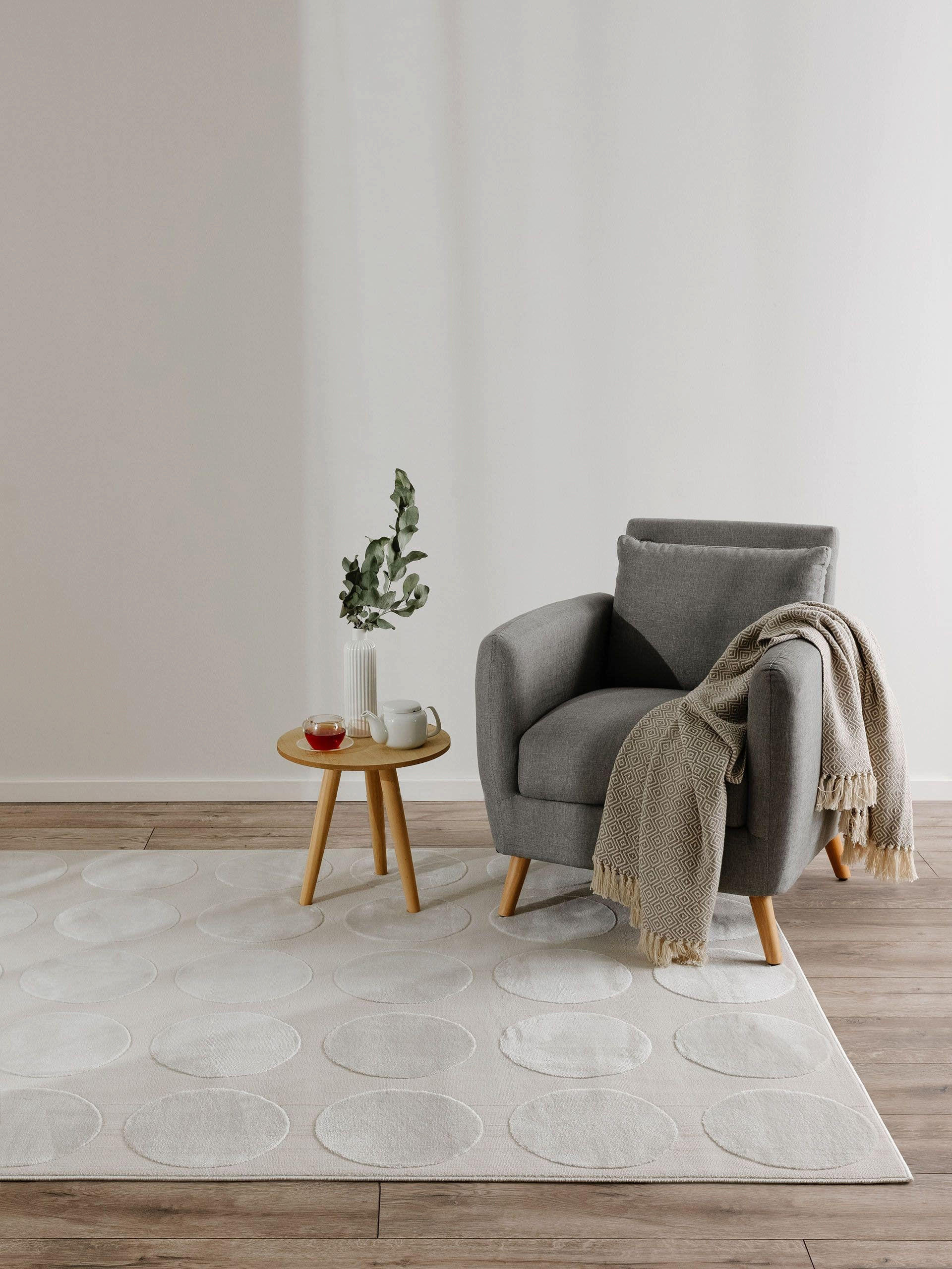 TEPPICH Claire Cream 200x300 cm - Creme, Kunststoff (200/300cm) - benuta