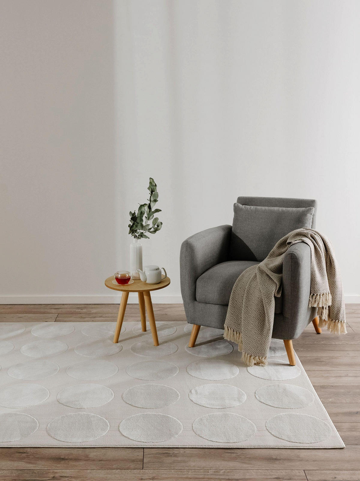 TEPPICH Claire Cream 160x230 cm - Creme, Kunststoff (160/230cm) - benuta