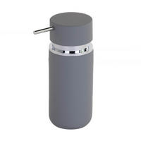 SEIFENSPENDER Rubber 300 ml 6,5/6,5/16 cm - Grau, Kunststoff (6.5/16/6.5cm) - ZELLER