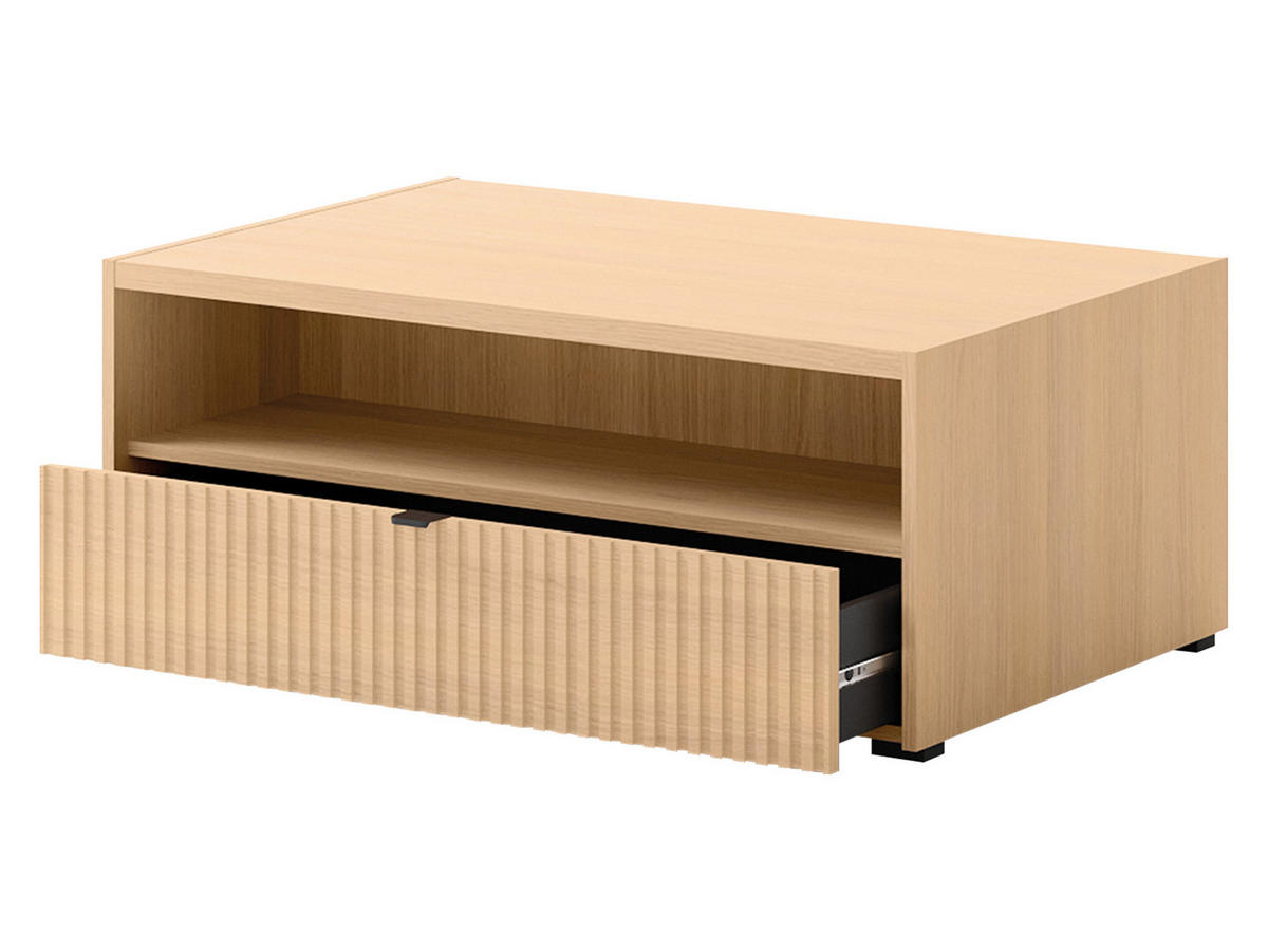 COUCHTISCH Cyliza 1SZ - Eichefarben/Graphitfarben, Holzwerkstoff/Kunststoff (65/100/42cm) - MIRJAN24