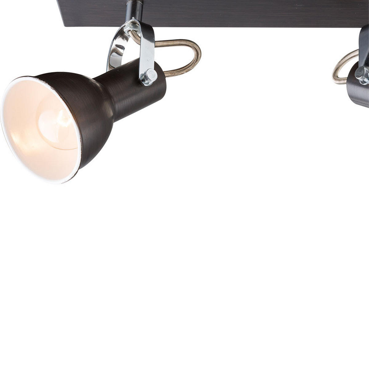 DECKENLEUCHTE XENIA Braun beweglicher Spot - Schwarz, Metall (32/12.5/14cm) - Globo Lighting