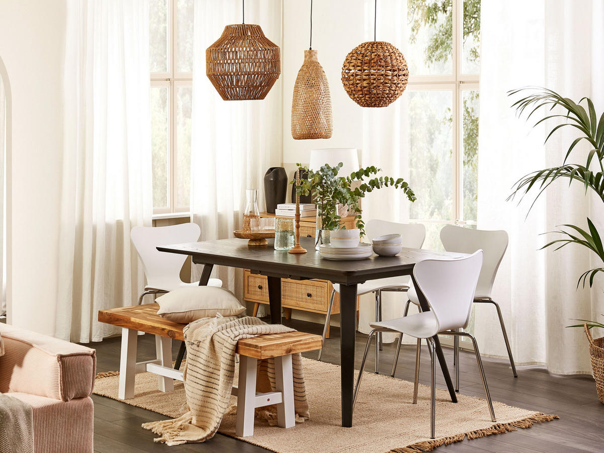 KURZFLOR-TEPPICH Zerdali 200/140 cm - Beige, Naturmaterialien (140/200cm) - Beliani