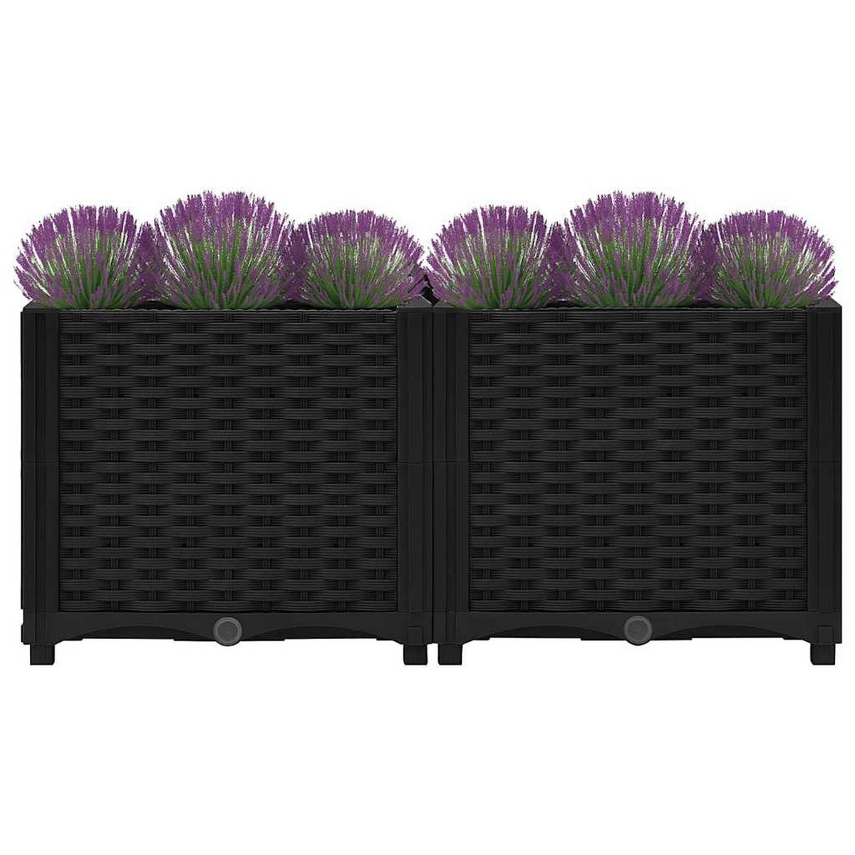 HOCHBEET 80/40/38 Cm Polypropylen - Schwarz, Kunststoff (40/38/80cm) - vidaXL