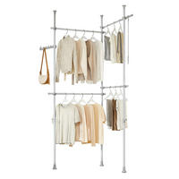 TELESKOP KLEIDERSTÄNDER Hellgrau - Grau, Kunststoff (226/285/3cm) - SoBuy