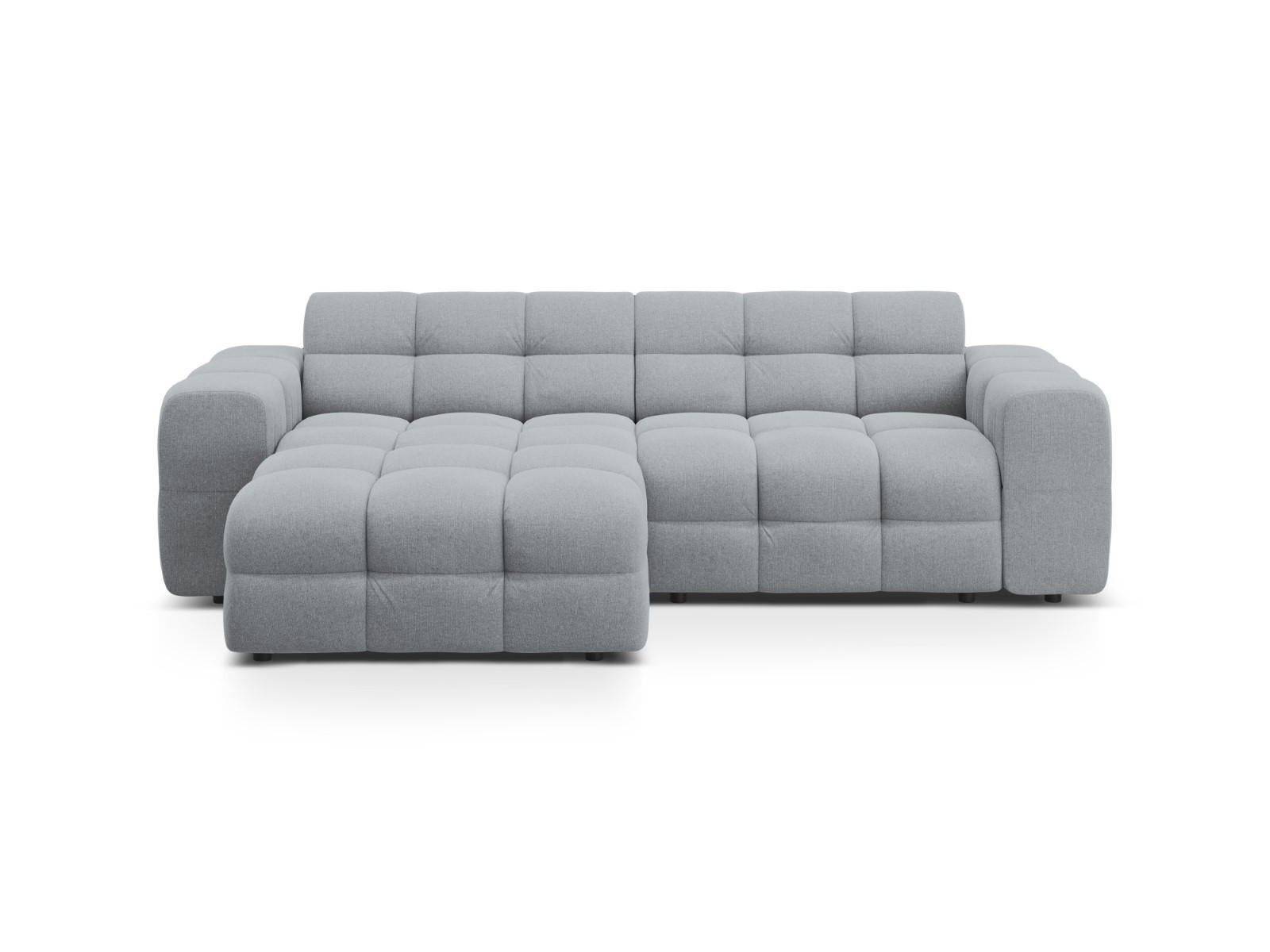 ECKSOFA links Kendal aus strukturiertem Stoff platin 4 Sitzplätze - Platinfarben, Textil (173/256cm) - Micadoni