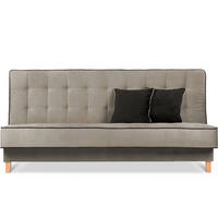3-SITZER-SCHLAFSOFA DOZER Velours, beige/braun - Beige/Braun, Textil (197/94/93cm) - KONSIMO®