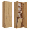 BAD Hochschrank Benni - Eiche Artisan, Holzwerkstoff (60/174/30cm) - kommodly
