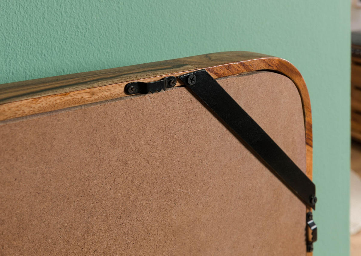 WANDSPIEGEL Sheesham 60x5x90 hellbraun lackiert MAILAND #140 - Braun, Holzwerkstoff (60/90/5cm) - Massivmoebel24