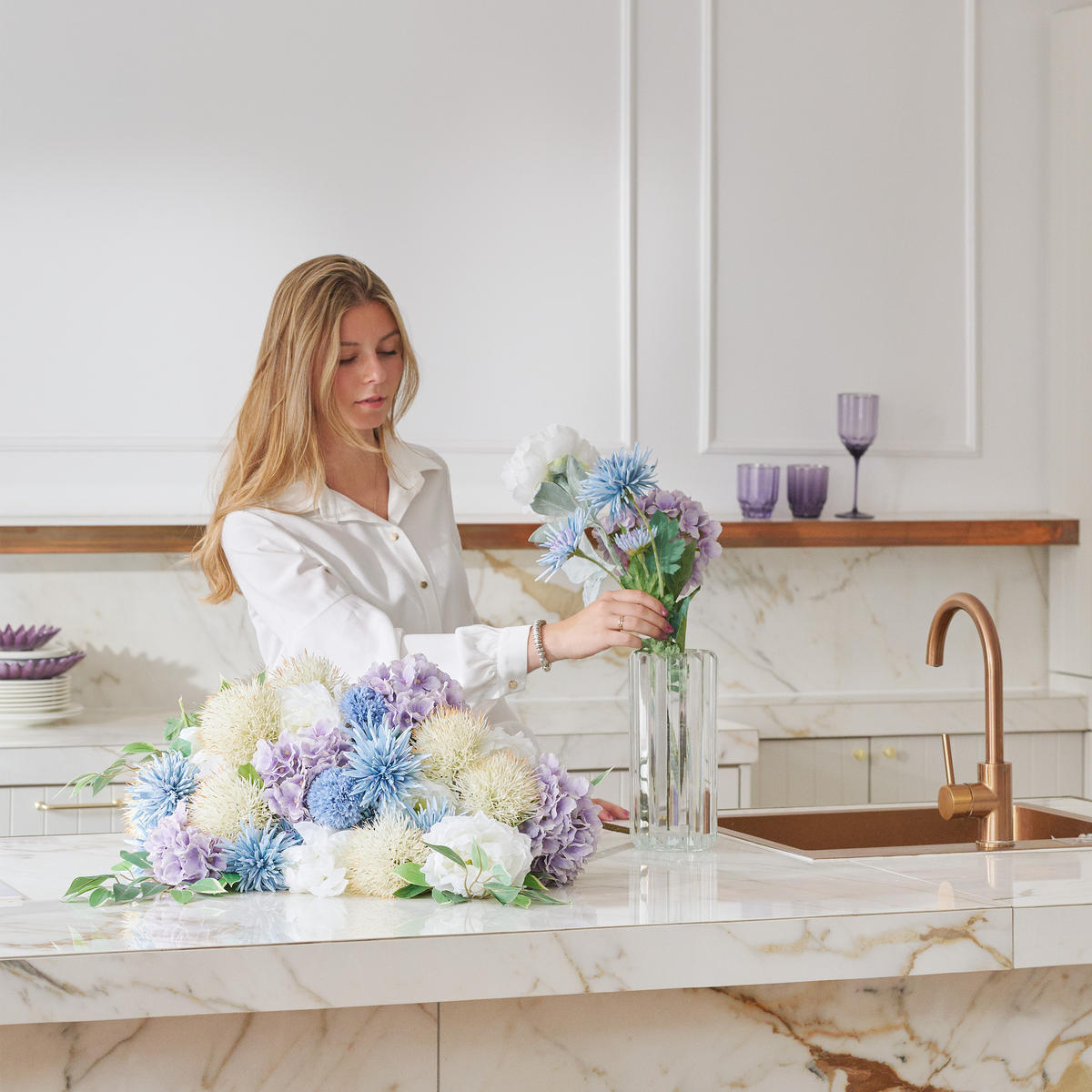 VASE Stickios 25x11 cm - Transparent, Glas (25cm) - home&you