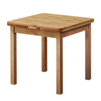 ESSTISCH mit ansteckplatten - Kiefer massiv - Braun, Holz (77/77/74cm) - home24