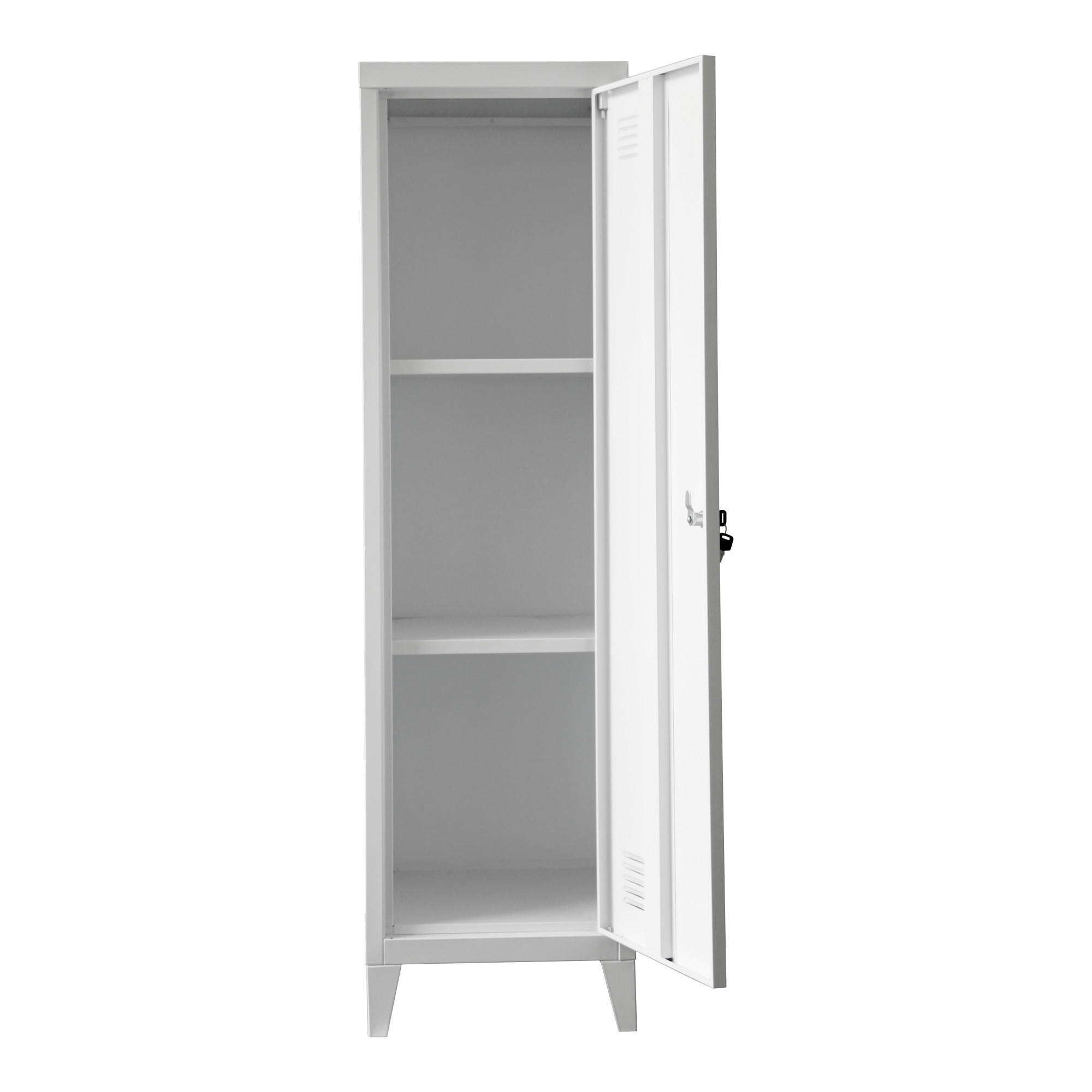 EINZELSPIND Kurikka - Weiß, Metall (38/137/38cm) - [en.casa]