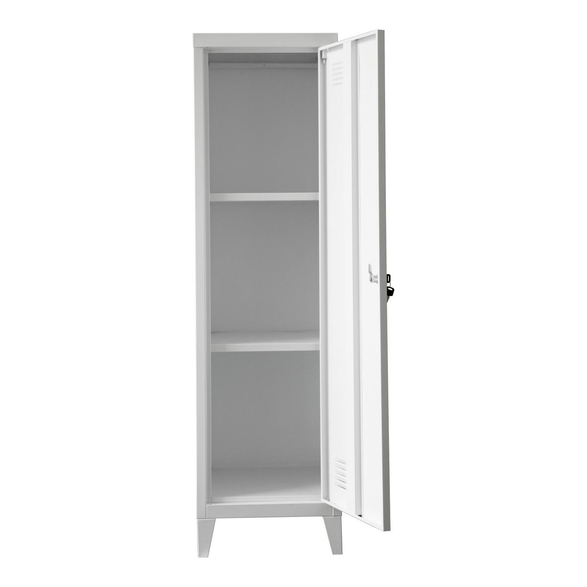 EINZELSPIND Kurikka - Weiß, Metall (38/137/38cm) - [en.casa]