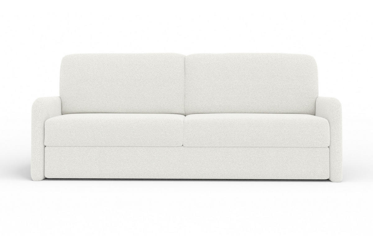2-SITZER SOFA BIANCO 215 cm breit in Boucle Weiß - Weiß, Holzwerkstoff/Textil (215/90/92cm) - Deine Möbel 24
