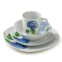 GESCHIRR-SET Lea 16-tlg Blau 30/30/40cm Porzellan - Blau, Keramik (30/40/30cm) - Mondex