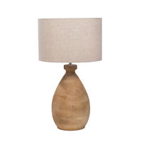 TISCHLAMPE aus Holz 35cm, natürlich - Braun, Holz (35/35/55cm) - Giga Meubel