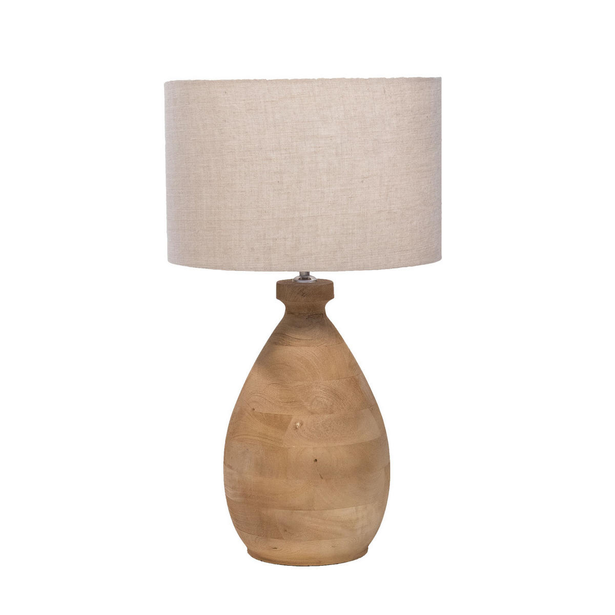 TISCHLAMPE aus Holz 35cm, natürlich - Braun, Holz (35/35/55cm) - Giga Meubel