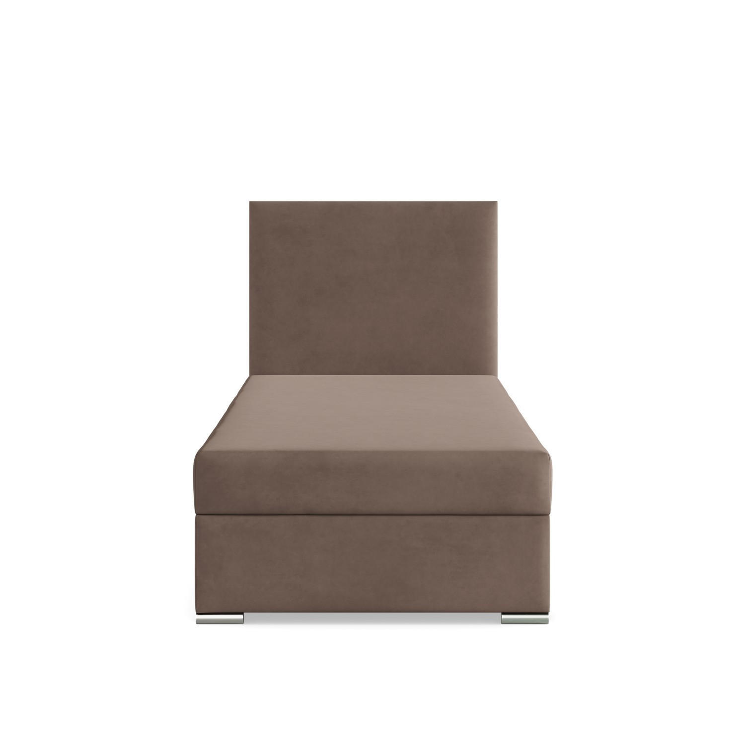 BOXBETT MIT KOPFTEIL 90x200 ZONZA, Braun - Braun, Textil (90/200cm) - Mebligo