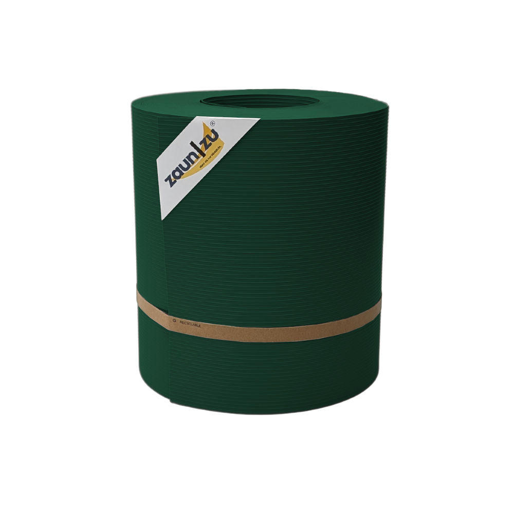 SICHTSCHUTZSTREIFEN Rille Maxi Rolle für Doppelstabmatten 24cm hoch Grün 26m - Grün, Kunststoff (2600/24cm) - ZAUN|ZU