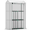 GEWÄCHSHAUS, 100L x 40B x 150H cm - Weiß, Kunststoff/Metall (40/150/100cm) - Outsunny