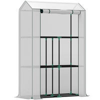 GEWÄCHSHAUS, 100L x 40B x 150H cm - Weiß, Kunststoff/Metall (40/150/100cm) - Outsunny