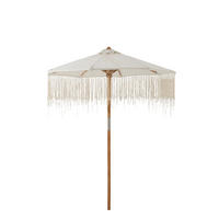 SONNENSCHIRM MAKRAMEE Beige - Beige, Holz (200/200cm) - J-Line