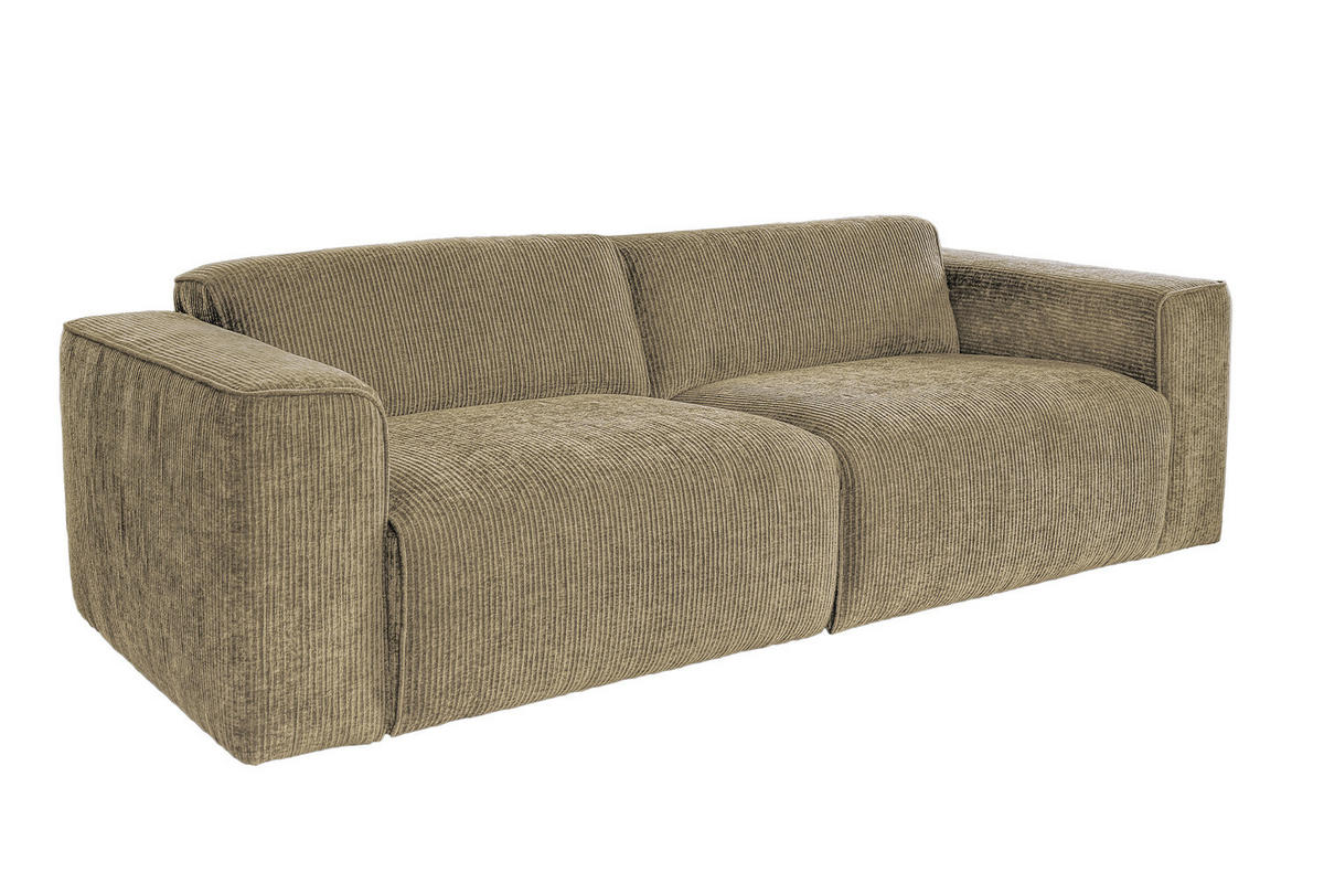 SOFA NELE Beige - Beige/Schwarz, Textil (234/71/96cm) - KAWOLA