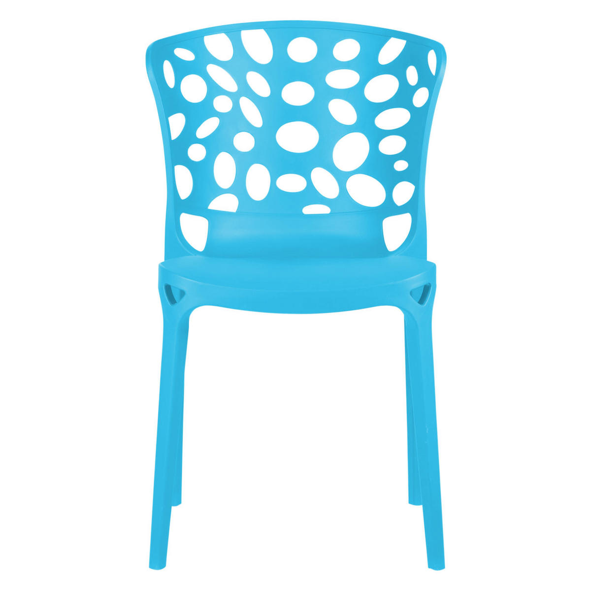 GARTENSTUHL 4er-Set Kunststoff Blau - Blau, Kunststoff (47/83/47cm) - Homestyle4u