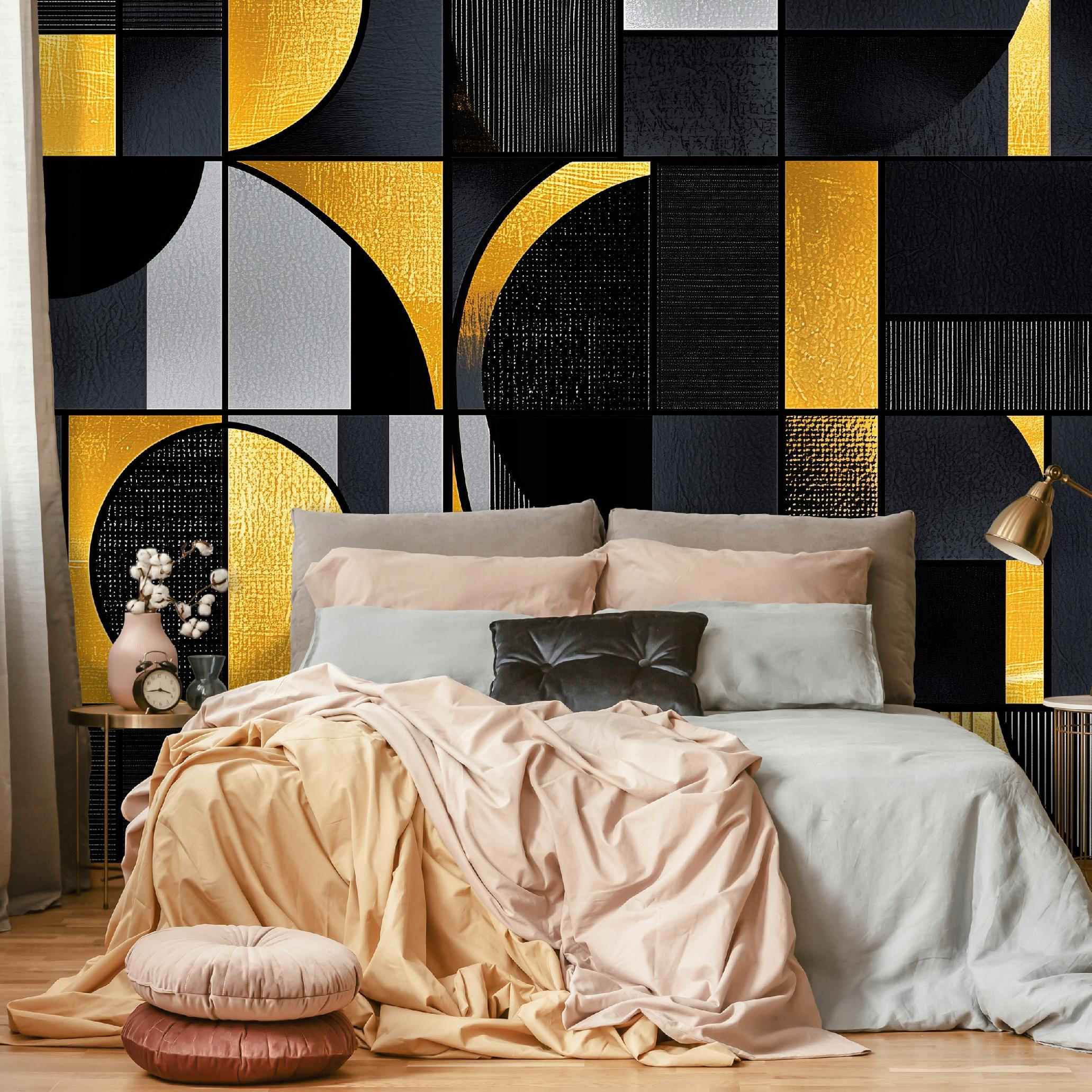 FOTOTAPETE Abstrakt Geometrisch Vlies Tapete Wohnzimmer 150x105 - Multicolor, Papier (150/105cm) - Wallarena