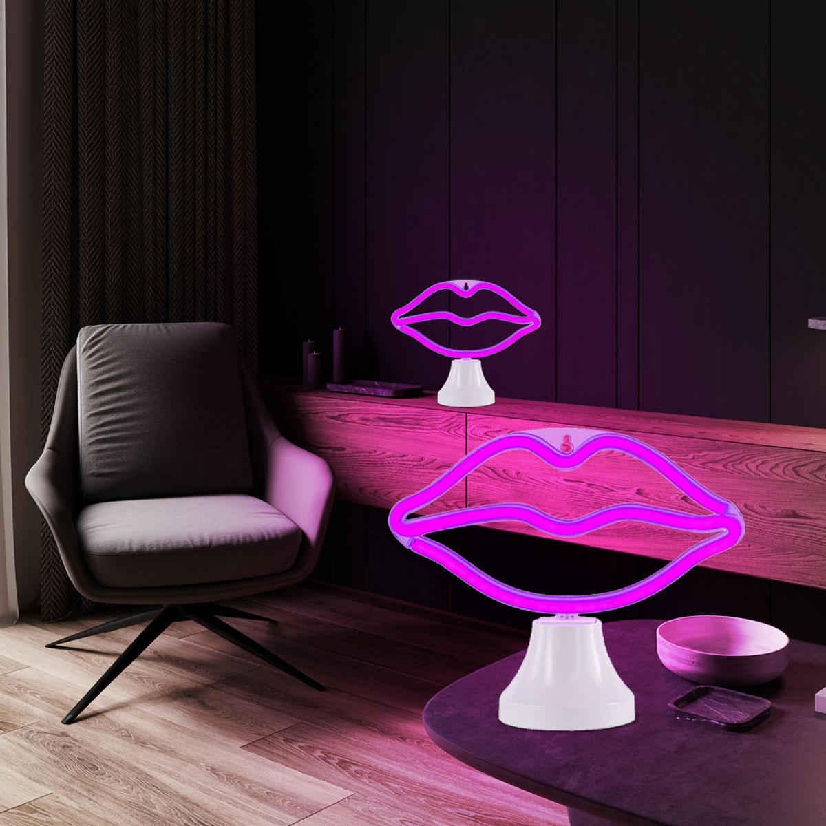 LED TISCHLEUCHTE Kunststoff Weiß - Weiß, Kunststoff (24/9.3/19.5cm) - Wofi
