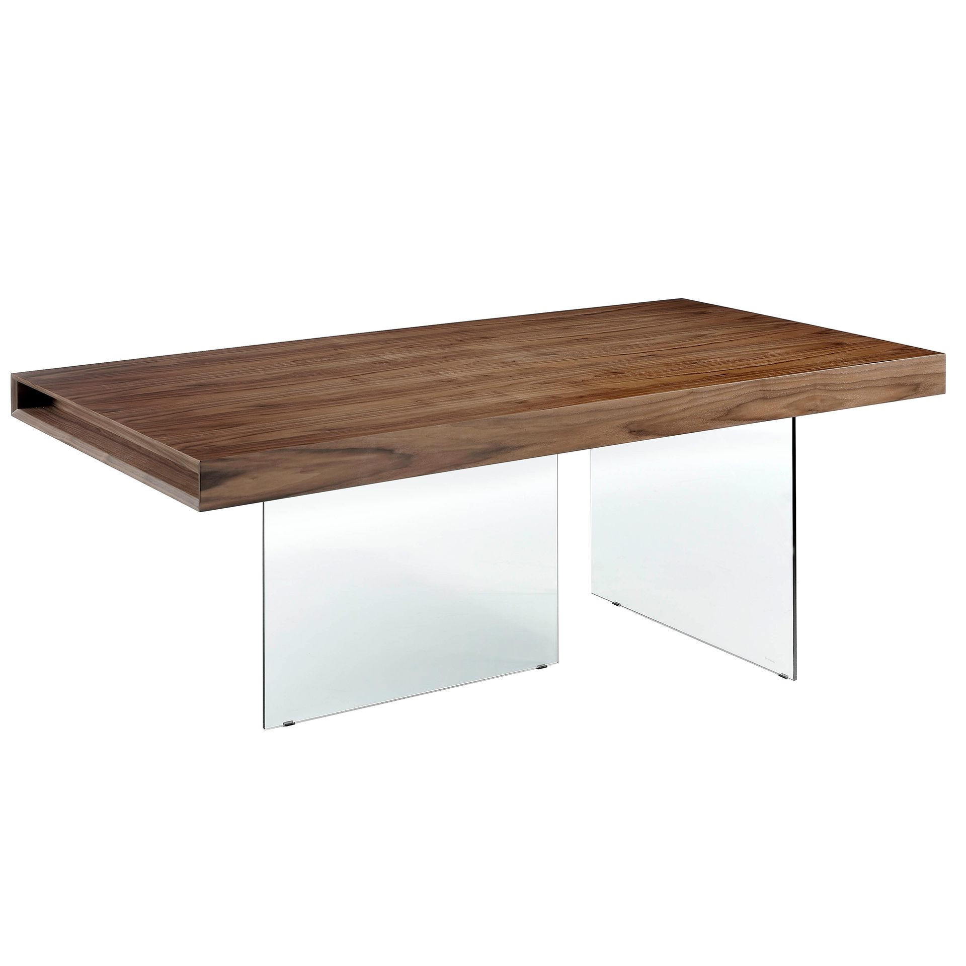Angel Cerda Esstisch Transparent, Walnuss 200x75x100 cm