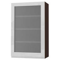 HÄNGESCHRANK Florence W4S/60 Lava / RAL 9003 signalweiß HG 60 / 32,5 / 96cm - Türanschlag rechts - Dunkelgrau/Weiß Hochglanz, Holz/Holzwerkstoff (60/96/32.5cm) - Feldmann-Wohnen