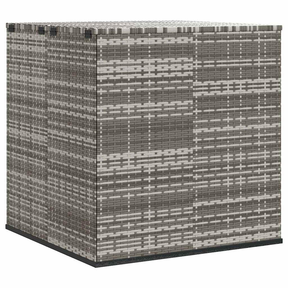 GARTEN-KISSENBOX PE Rattan 100x97,5x104 cm Grau - Grau, Kunststoff (100/104/97.5cm) - furnicato
