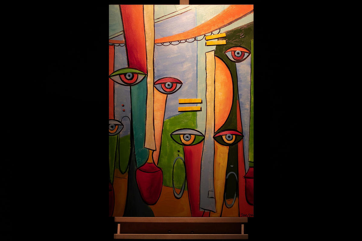 ACRYLBILD HANDGEMALT 60/90 cm - Multicolor, Holz/Textil (60/90cm) - KUNSTLOFT