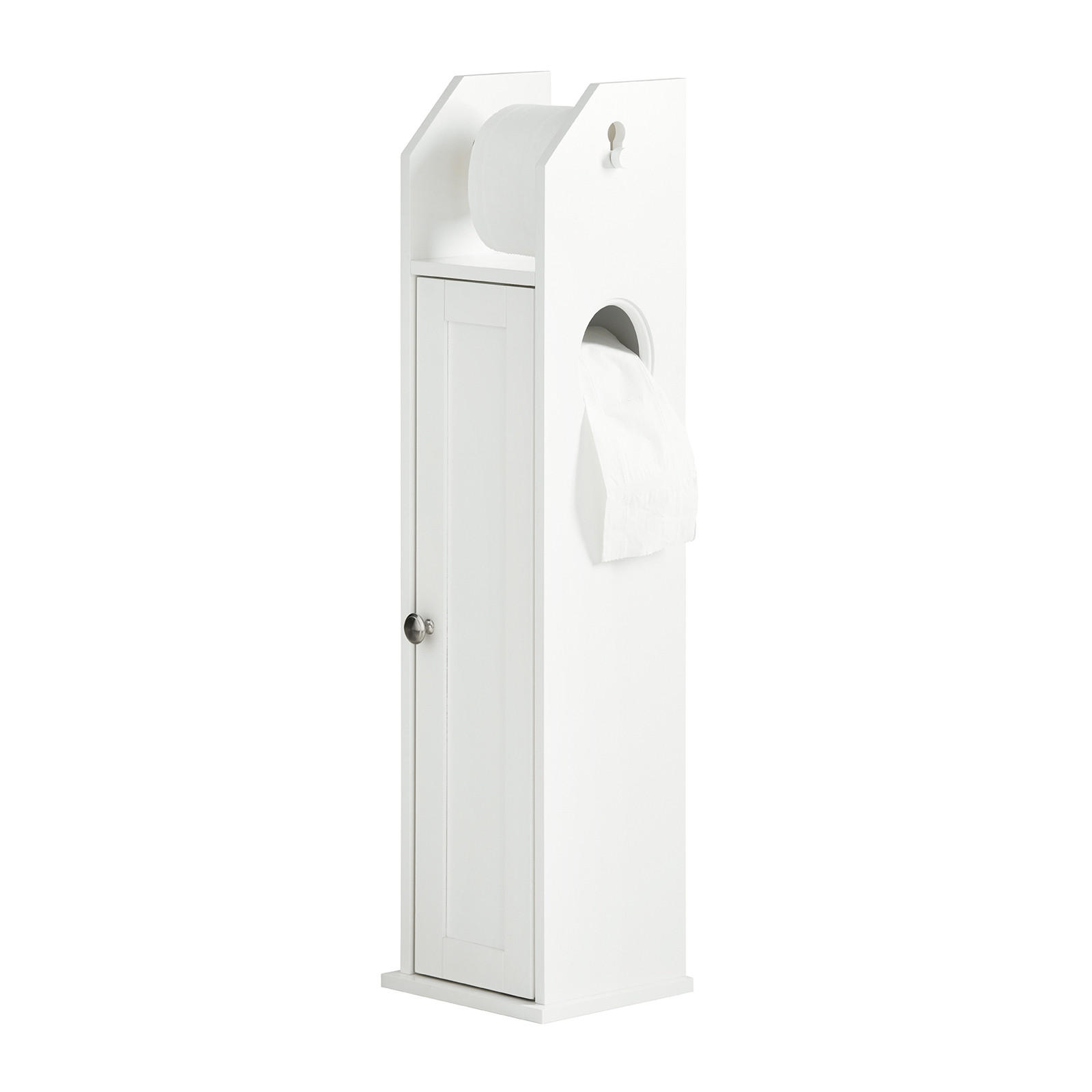 TOILETTENROLLENHALTER Weiß - Weiß, Holzwerkstoff (20/78/18cm) - SoBuy