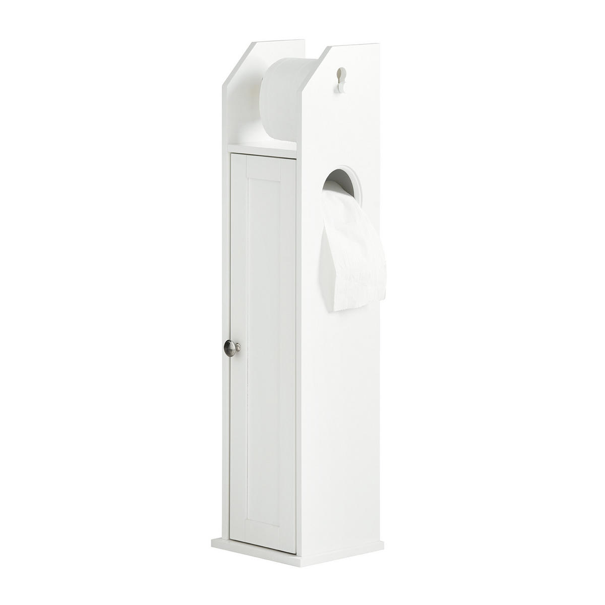 TOILETTENROLLENHALTER Weiß - Weiß, Holzwerkstoff (20/78/18cm) - SoBuy