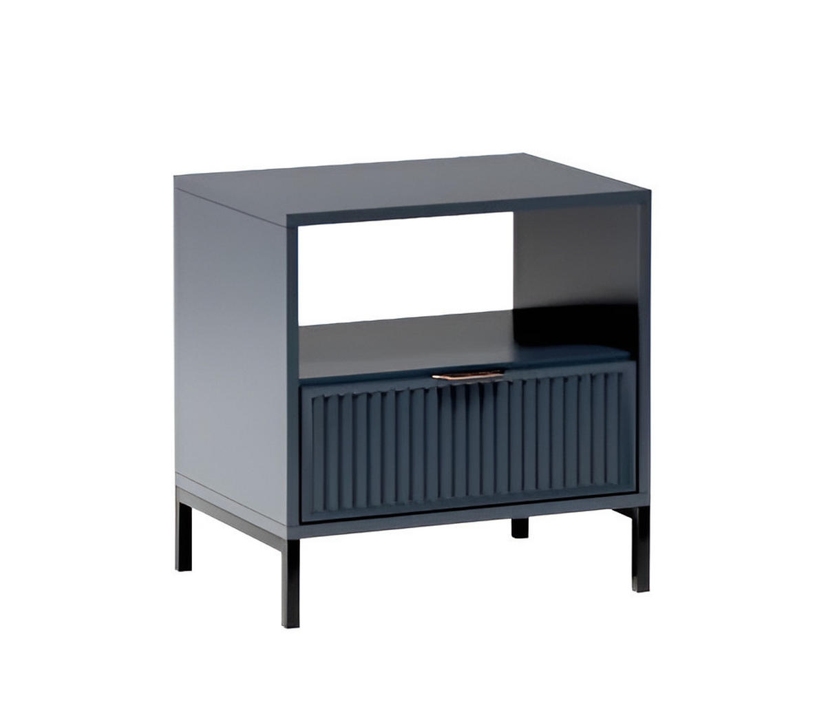NACHTTISCH LINKA STYLES LS-07 - Dunkelblau, Holzwerkstoff (55/55/41cm) - Meblini