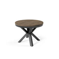 ESSTISCHE NORVIX - Nussbaumfarben/Schwarz, Holzwerkstoff (100/100/76cm) - Meblini