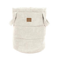 SPIELZEUGKORB, Aesthetic, weiß, Vanille - Creme, Textil (39/50cm) - MeowBaby