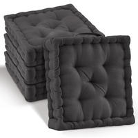 STUHLKISSEN Mila 50/50/10cm Anthrazit (4tlg) - Anthrazit, Textil (50/50/10cm) - Beautissu 