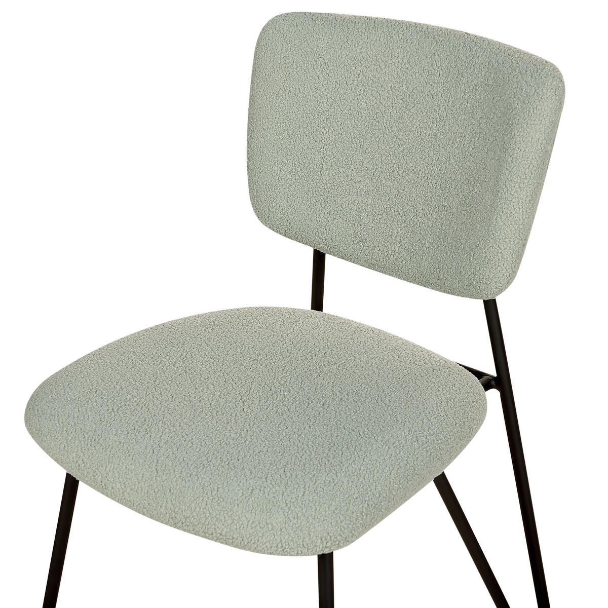 ÉTKEZŐSZÉK 2 darabos Szett Buklé világoszöld Nelko - fekete/zöld, textil (50/81/51cm) - Beliani